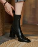 Ankle Socks Women Mid Calf Boots Autumn Winter Stretch Boots Woman Fashion Ladies Chelsea  Botas Mujer High Heels Ladies