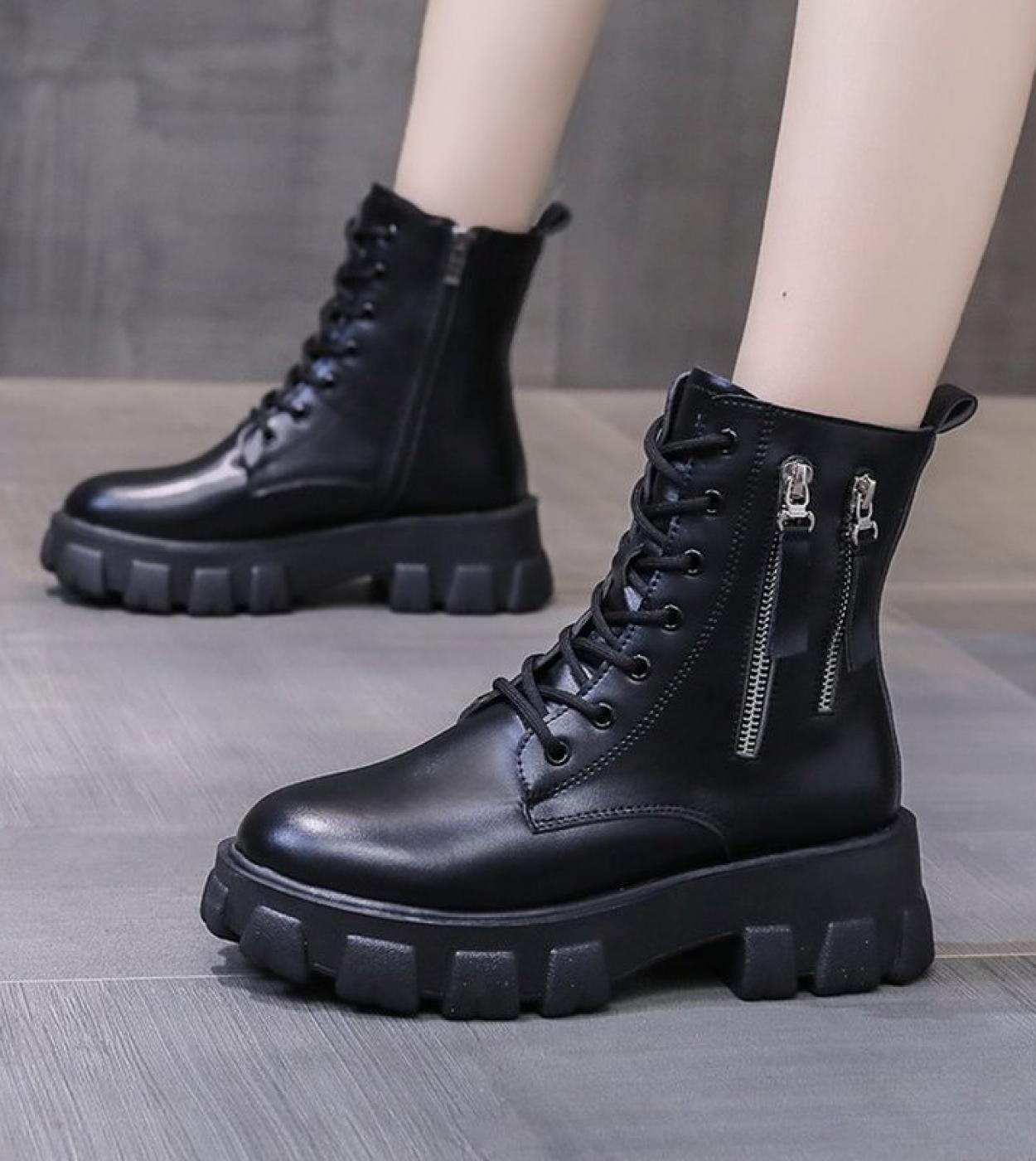 Scarpe con plateau autunnali per stivali da donna Spedizione gratuita Stivali sportivi neri di lusso Donna 2022 Stivaletti Donna