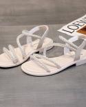 סנדלי פיפ טוון אישה קיץ 2022 נעלי מחרוזת חרוזים חדשות גברת סנדל אישה נעלי חוף נושמות במבצע משלוח חינם