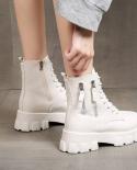 מגפי רוכסן כפול נשים 2022 נעלי סתיו חורף חמות מעצב אופנה מגפי פלטפורמה ללא החלקה נעלי קטיפה קצרות