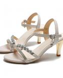 35 36 37 38 39  Womans  Fashion Rhinestone Wedges Sandal Elegant Beach Summer Dress  Shoes Womens For Comfy High Heels