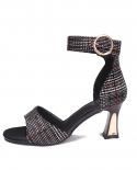 Size 34 35 36 37 38 39 40 Dresses For Women Summer Sandals  New Fashion Gingham  Shoes Wedge Sandals For Woman Heelshigh