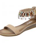 Ethnic Fashion Retro Tassel Womens Summer Beach Shoes  Dress Lady Female Footwear Womans Sandals 35 37 39 41 42  Women