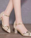 נעלי אופנה חדשות זהב כסף כסף סנדלים נעלי נשים סנדלי נעלי נשים