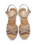 נעלי קיץ לנשים נעל טריז עקב טריז קיץ 2023 fashion peep toe