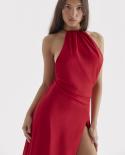 Hashupha High Quality Dress New  Backless Strapless Round Neck Split Bodycon Elegant Celebrity Evening Party Maxi Dresse