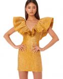 Women Yellow Gold Party Dress  Dress Women Gold Butterfly  Yellow Gold Bodycon Dress  Dresses  