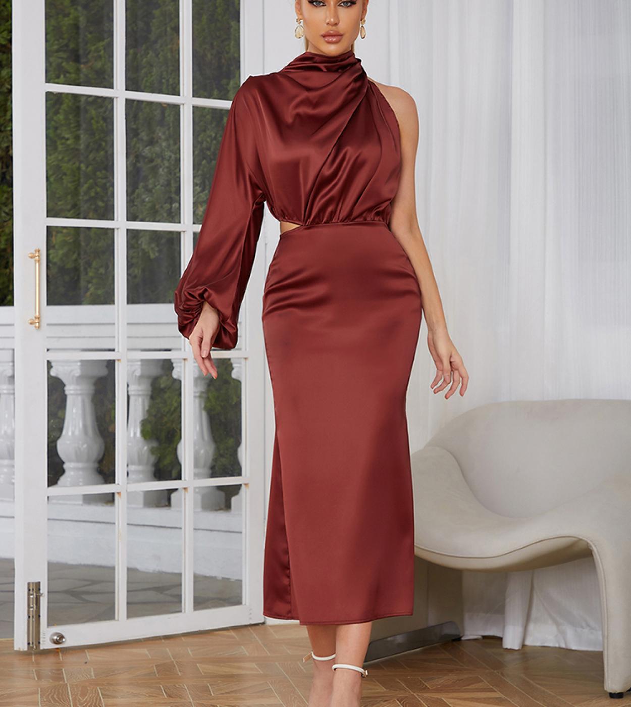  Vestido rojo fruncido para mujer, vestidos elegantes