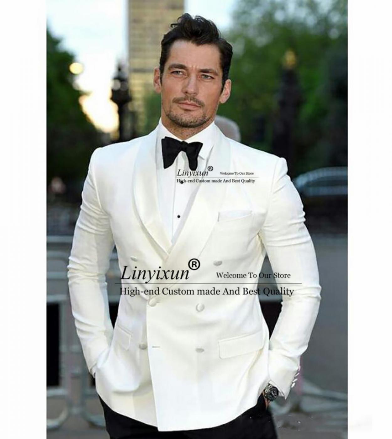 White tuxedo double best sale breasted