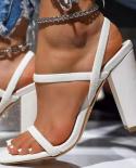 Sandalias de Mujer, zapatos de tacón Peep Toe de verano para Mujer, zapatos finos con tacones gruesos, zapatos de ocio para fies