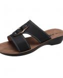 Slippers Women Summer Wedge Sandals Premium Orthopedic Open Toe Slippers Vintage Anti Slip Leather Casual Female Platfor