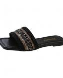 Women Wearing Slippers For Summer Outing In 2023, New Trendy And Versatile Fashion Flat Bottomed Flip Flops, Anti Slip S