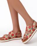 Women Summer Sandals Multi Color Sandals Fruit Wedges Heel Casual Beach Shoes For Zapatillas Mujer Plus Size 43  Womens