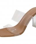  Clear Heels Slippers Women Sandals Summer Shoes Woman Transparent Slippers High Heels Pumps Wedding Sandal Zapatos De M