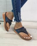 Womens Sandals  2023 Summer Thick Platform Beach Sandals Woman Plus Size 42 Low Heels Gladiator Sandalias De Mujer
