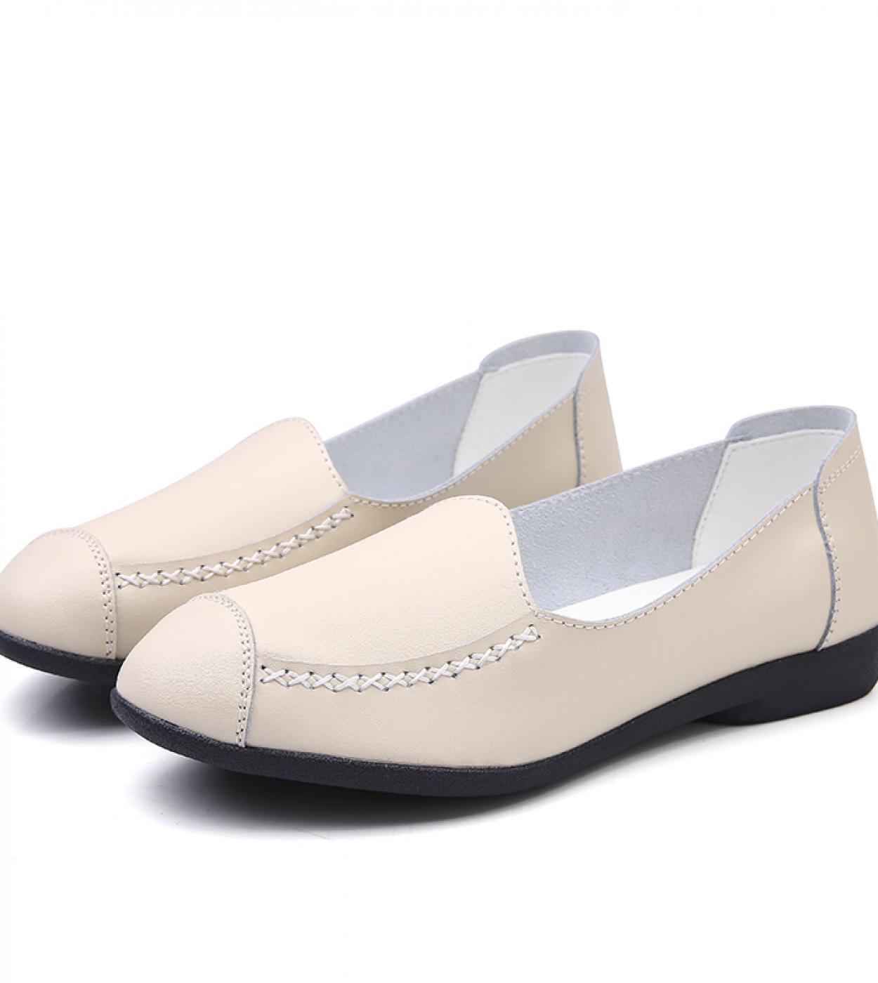 Women Flats Shoes Handmade  Shoes For Woman Simple Ladies Ballet Mothers Shoes Nurse Walking Sneakerswomens Flats