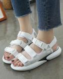 Sandals Female Students  Summer New Wild Network Infrared Wear Flat Sports College Style Roman Shoes Tide  Womens Sanda