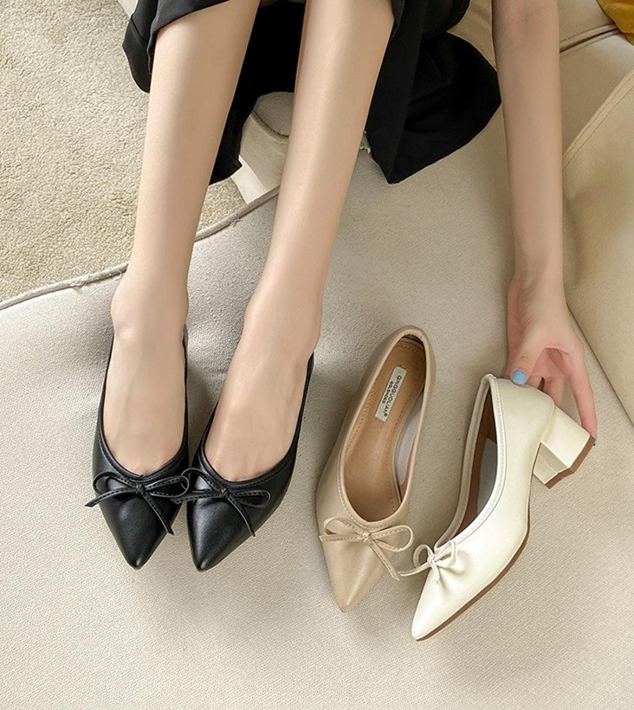2022 Comfort Ladies Flats Pleated Boat Shoes Square Toe Casual Shoes Ladies Ruffle Loafers Black Ballet Flats  Womens S