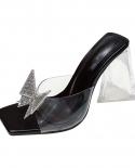 Pvc Triangle Heels  Pvc Women Shoe  Pumps  2023 Heels Mujer Butterflyknot Women Shoe  