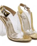 Sandals Women Flipflops Leather High Heels Sandalias Ladies Summer Fur Shoes Pumps Party Wedding Shoes Woman  Womens Sa