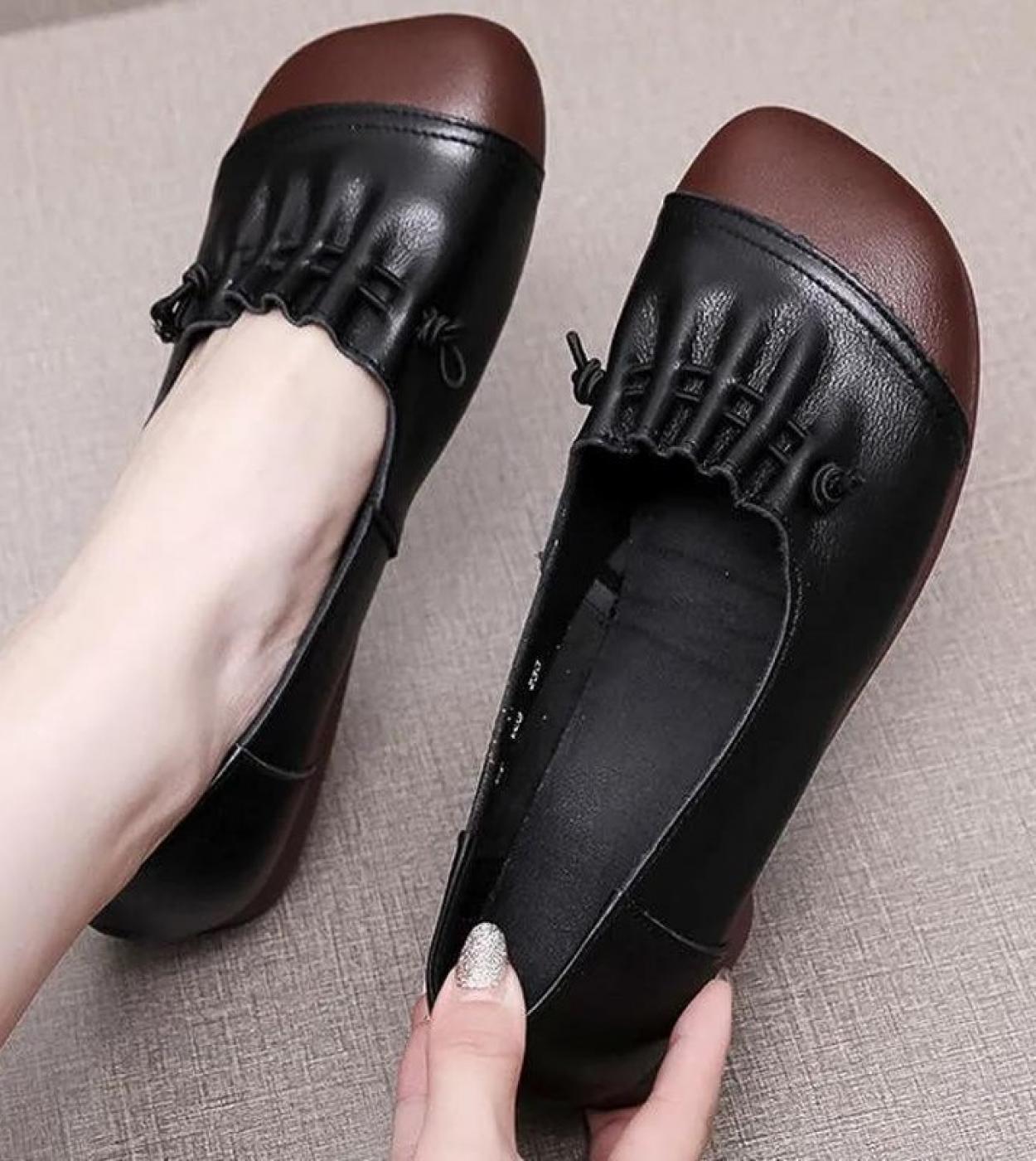 Women Shoes Fashion Sneakers Loafers Leathers Flowers Flats Shoes Woman Shallow Slip On Casual Zapatos De Mujer Plus Siz
