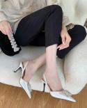 2022 Brand Women Pumps Luxury Crystal Slingback High Heels Summer Bride Shoes Comfortable Triangle Heeled Party Wedding 