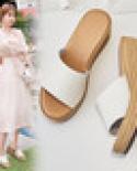 Summer Slippers Womens Outer Wear Fashion Platform Flat Shoes Sandals Sheepskin Classic Fisherman Shoes Summer Flipflop