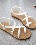 White Summer Woman Gladiator Sandals  White Sandal Lady Shoes Summer  Summer Shoes  
