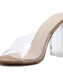 Jelly Sandals Crystal Open Toed High Heels Women Transparent Heel Sandals Slippers Pumps 11cm Big Size 41 42high Heels