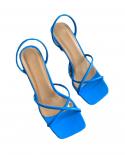 2023 Summer Pumps Slippers Sandals Shoes Women High Heels Square Toe Sandal Lady  Shoes
