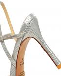 2023  Womens Sandals Patent Leather Super High Heels Summer Shoes For Woman Shallow Platform Sandalias Party Ladies Sho