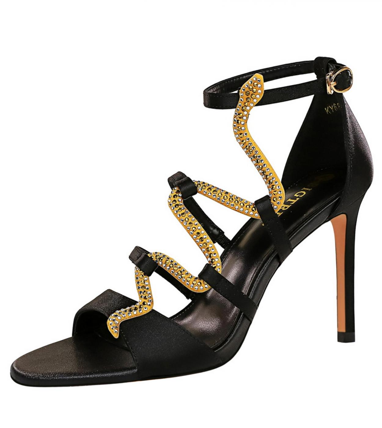 2022  Womens Sandals Platfrom Super High Heels Summer Shoes For Woman Nightclub Crystal Gladiator Thin Heeld Sandal