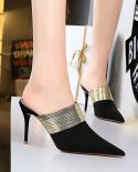 2022 femmes sandales plate-forme talons hauts dames chaussures bout pointu mode été femme pompes talons fins Sandalias Wom