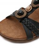 Été plate-forme sandales pour femmes en cuir Pu chaussures à talons bas pour femmes talon plat dames chaussures en offre Chinelo