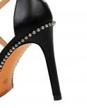 صنادل نسائية صيفية 2022 سلسلة خرز عالية الكعب أحذية حفلات للنساء صنادل أرضية Bcukle حزام Chaussure فام