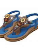 New In Summer Sandals For Woman Bohemian Retro Womens Sandals Flat Heel Ladies Casual Beach Shoes Sandalias Zipper