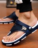 Men Flip Flops Beach Sandals Summer Man Shoes Flat Non Slip Fashion Designer Slippers Rubber Casual Shoe Zapatos