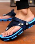Chinelos Homens Chinelos Sandálias de Praia Verão Homem Sapatos Planos Antiderrapantes Chinelos Designer de Moda Sapatos Casuais