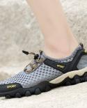 קיץ גברים נעלי ספורט קזואל נעלי רשת נושמות לגברים נעלי טיולים חיצוניות ללא החלקה לגברים נעלי טרקים טיפוס zapatos