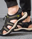 נעלי גברים 2023 קיץ חדש סנדלי גברים סנדלי אופנה במידות גדולות לגברים נעלי ספורט קזואל נעלי חוף חיצוניות מים