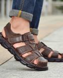 נעלי קזואל לגברים סנדלי גברים קלאסיים באיכות גבוהה קיץ הליכה בחוץ סניקרס גברים סנדלים נושמים