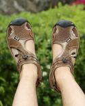 Gladiator Sandals For Men Summer Outdoor Beach Shoes Casual Plus Size 38 48 Womens Slides Leather Sneakers Breathable