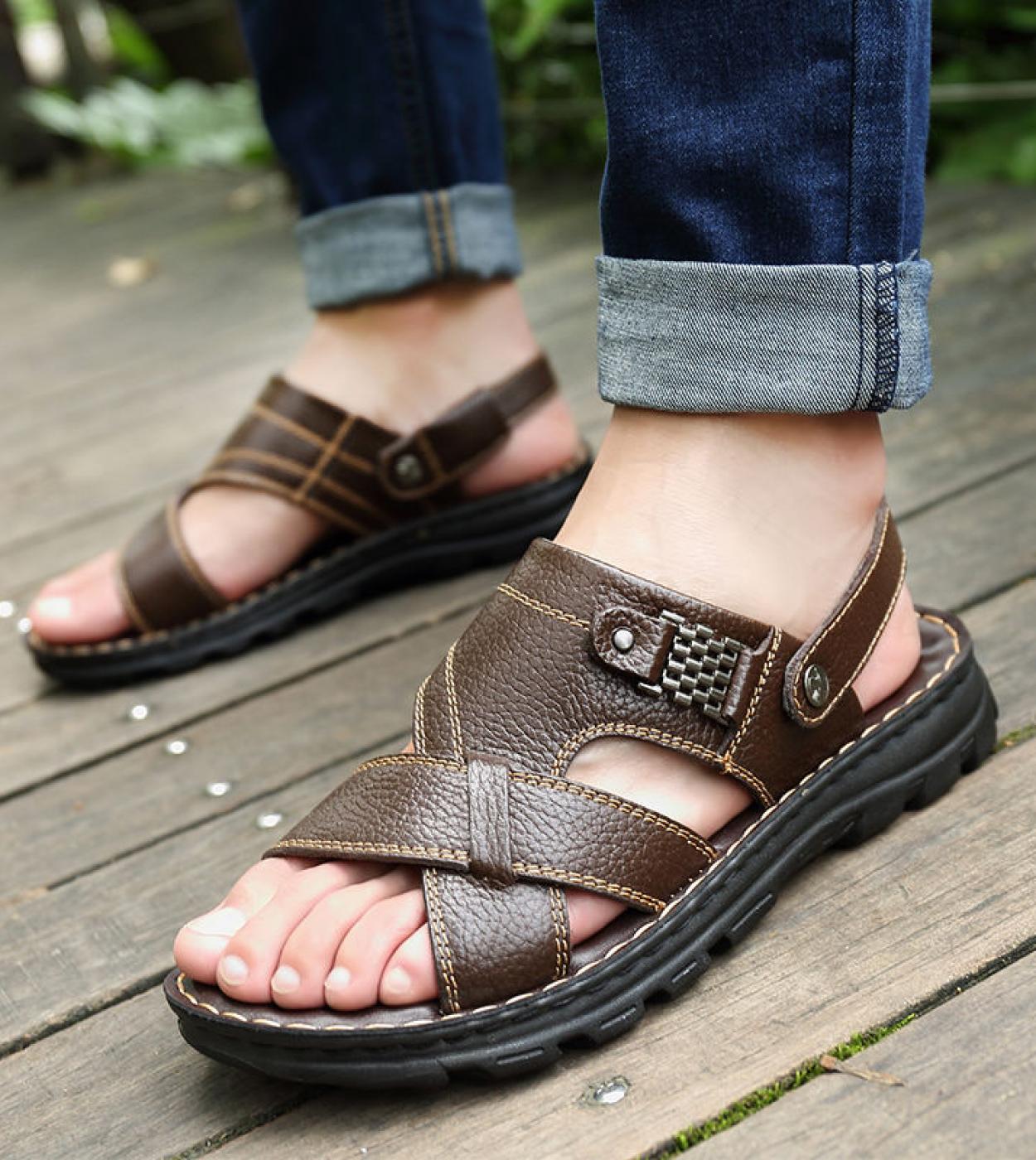 Mens Sandals 2023 Summer New Hot Selling Waterproof Nonslip Sandals Soft Sole Slippers Breathable Casual Shoes  Mens S