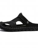 Sandals Summer Men Leather Classic Men Shoes Slippers Soft Sandals Men Roman Comfortable Outdoor Walking Footwear  Mens