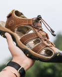 2023 nuevas Sandalias de verano para Hombre, zapatos informales cómodos, zapatos planos de talla grande, Sandalias de playa de a
