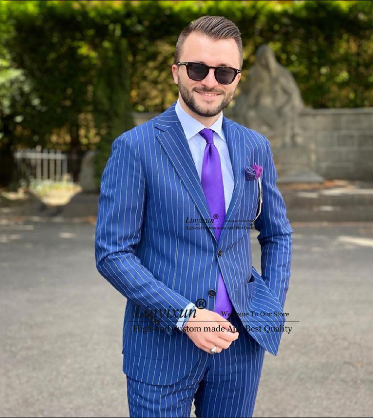 Royal blue new arrivals and white tuxedo