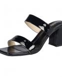 New Summer Slippers High Heels Slides Female Peep Toe Square Heel Brand Sandals Women Big Size 42 Flip Flops Red Flip Fl