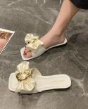 Sandalias de mujer 2022, zapatos de verano para mujer, zapatillas, zapatos informales con lazo, moda para mujer, Chanclas planas