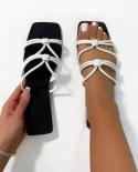 Rome Open Toe Slippers Women Slingback Sandals 2022 New Womens Shoes Summer Flats Casual Flip Flops Dress Shallow Femal