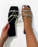 Rome Open Toe Slippers Women Slingback Sandals 2022 New Womens Shoes Summer Flats Casual Flip Flops Dress Shallow Femal